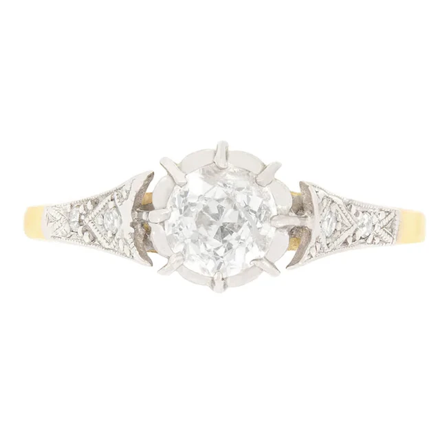 Late Victorian Diamond Solitaire Engagement, c.1900s