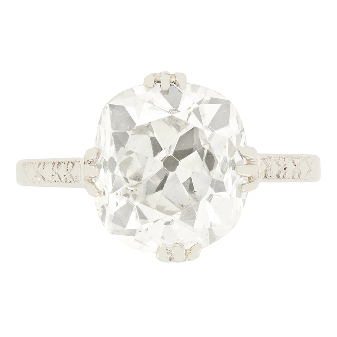 Art Deco 5.00ct Diamond Solitaire Ring, c.1920s