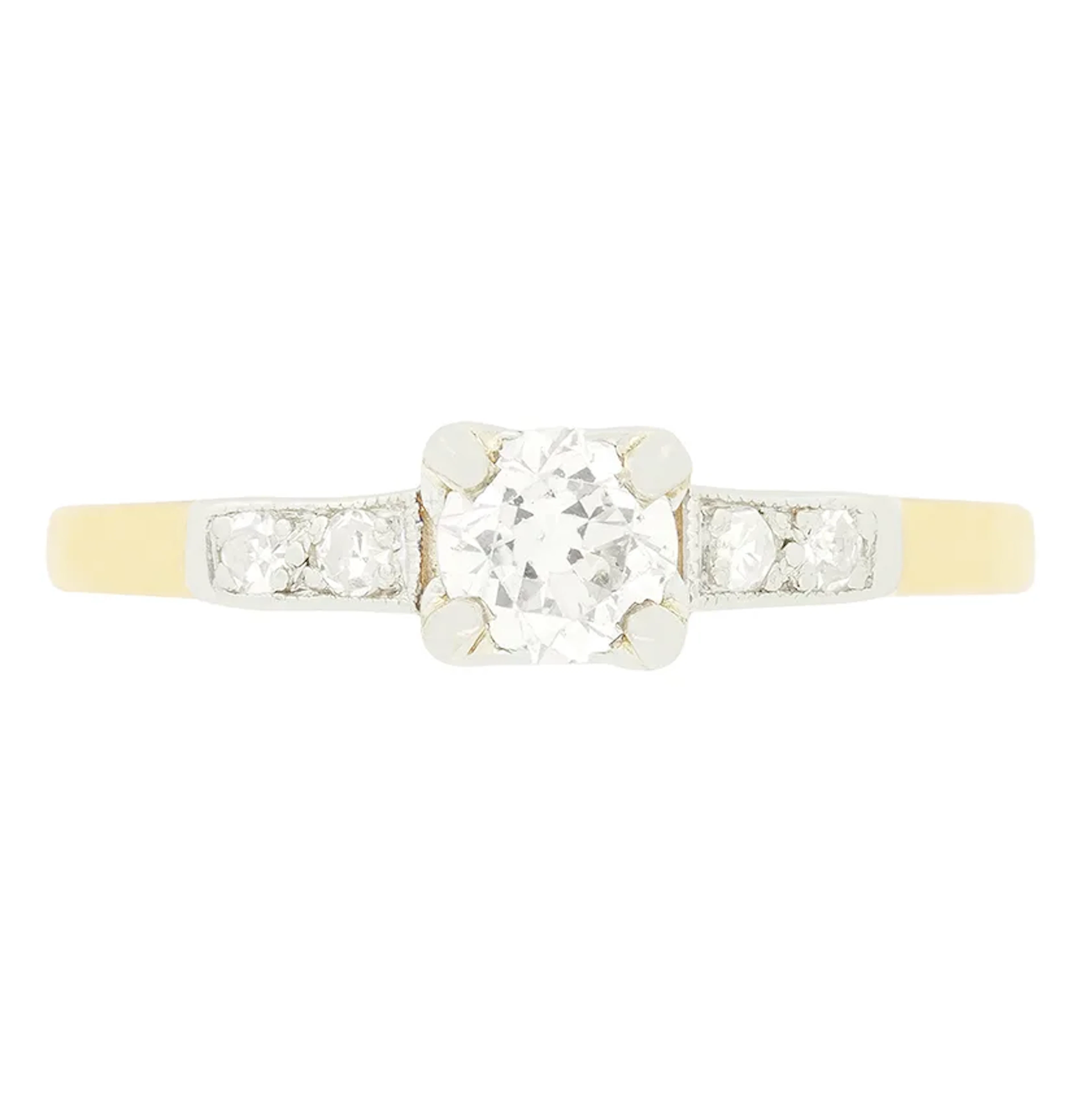 Edwardian 0.40ct Diamond Solitaire Ring, c.1910s
