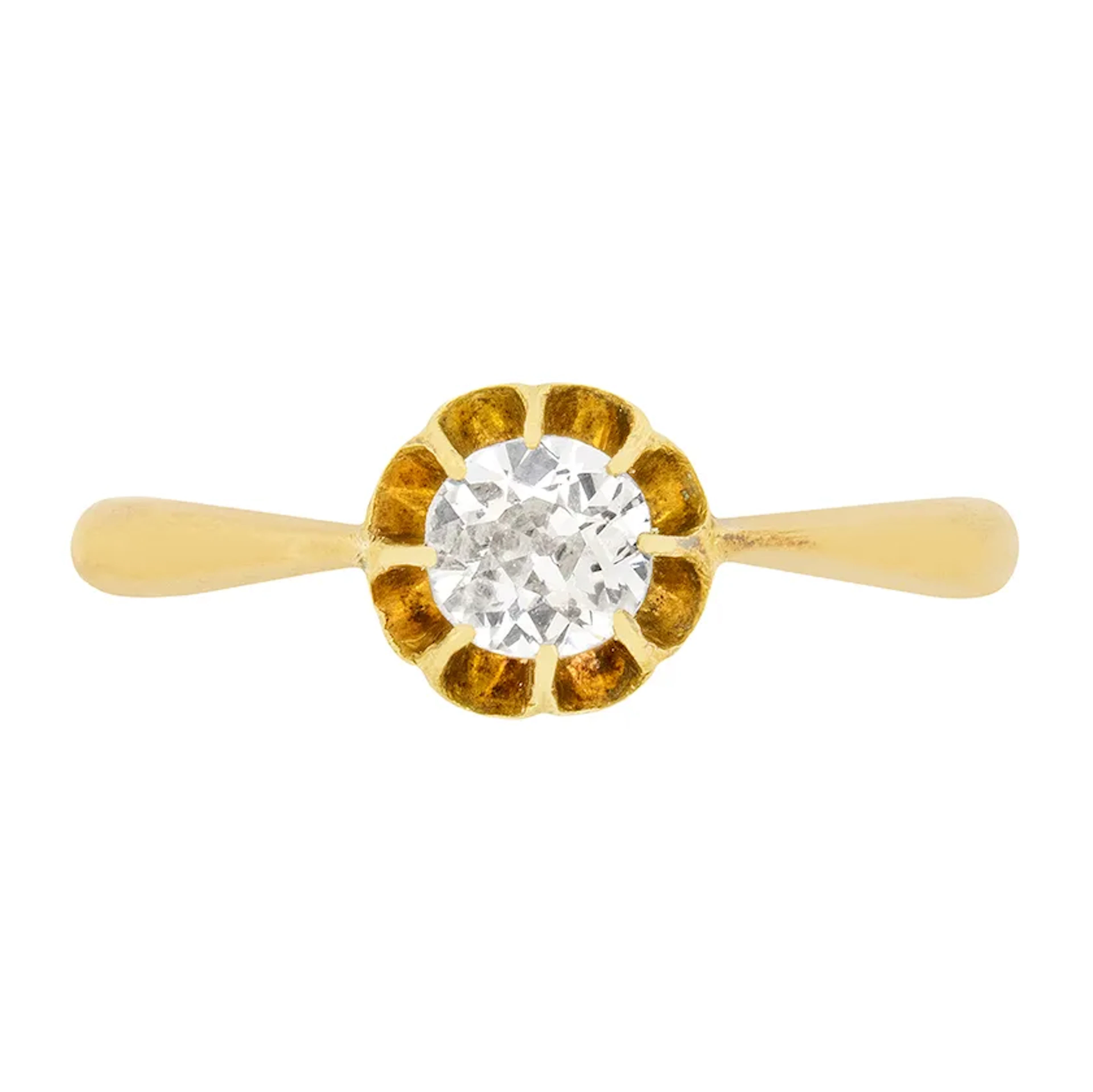 Victorian 0.50ct Diamond Solitaire Engagement Ring, c.1880s