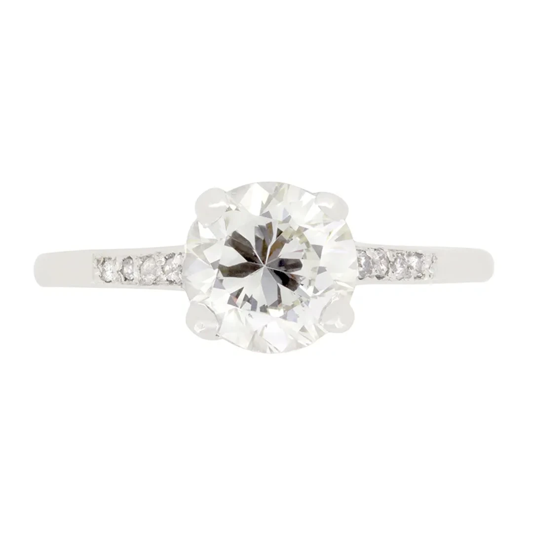 Art Deco 1.15ct Diamond Solitaire, c.1930s