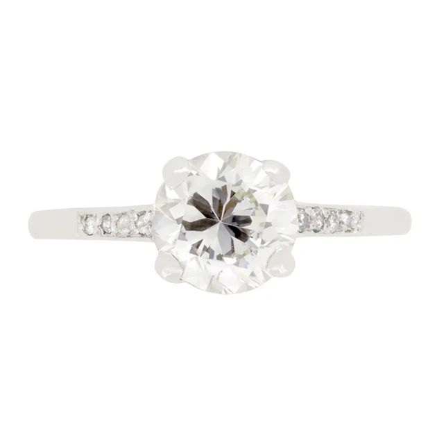 Art Deco 1.15ct Diamond Solitaire, c.1930s