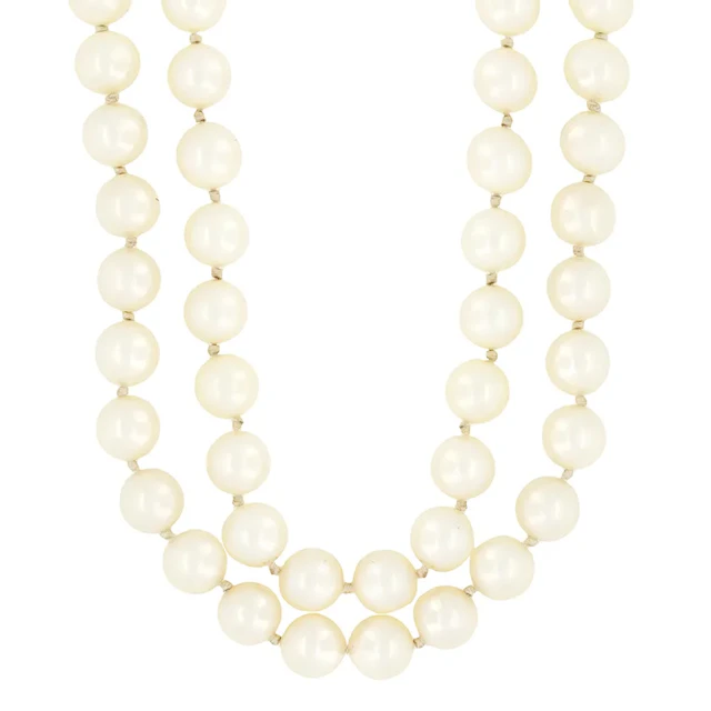 Vintage Pearl and Diamond Necklace, c.1980s