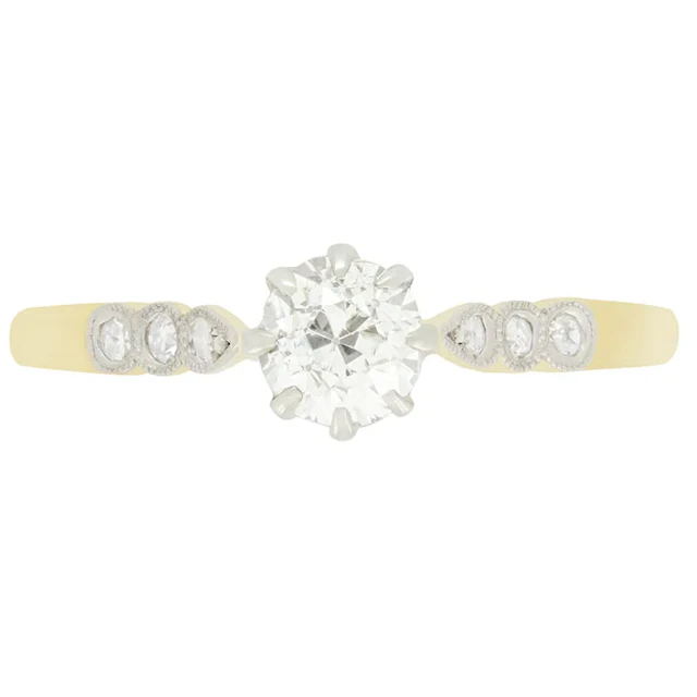Edwardian 0.45ct Diamond Solitaire Ring, c.1910s