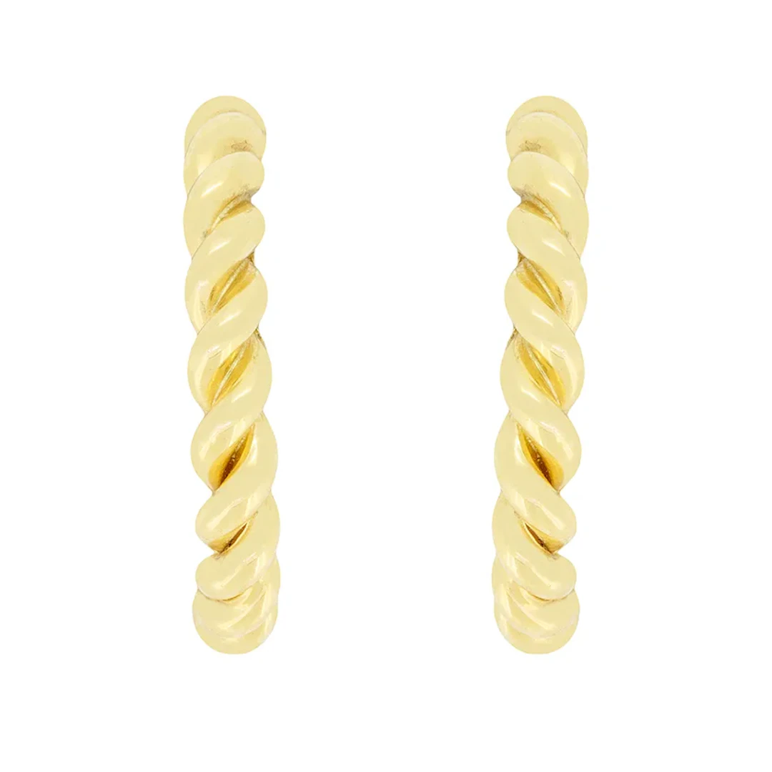 Tiffany & Co. 18ct Gold Twisted Hoop Earrings