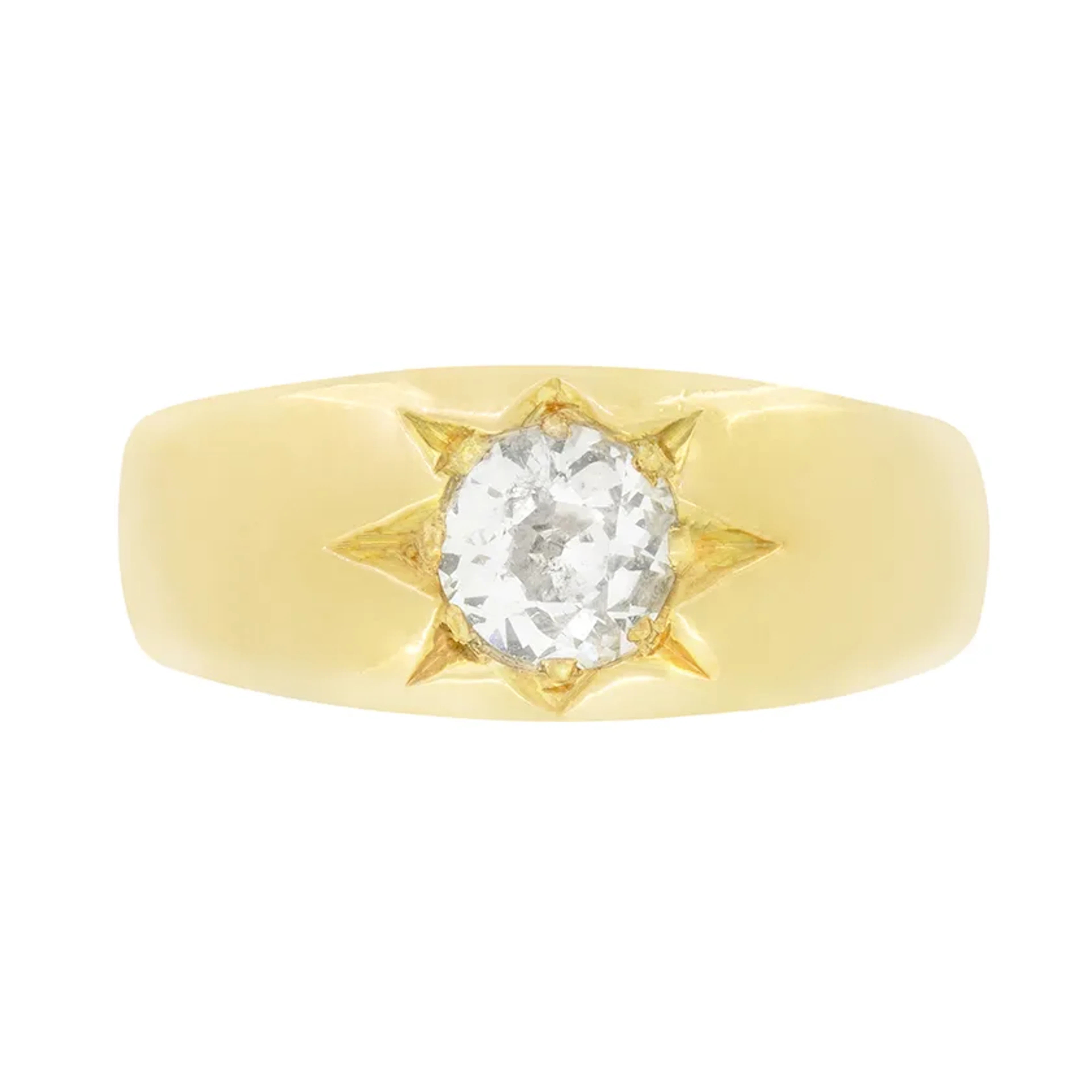 Victorian 0.60ct Diamond Signet Ring, c.1880s