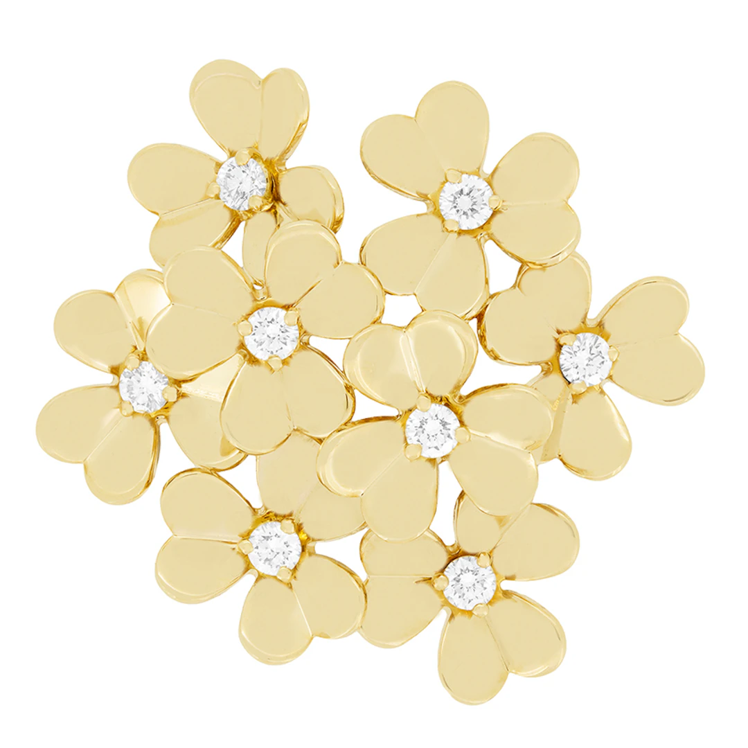 Van Cleef & Arpels 0.43ct Diamond Frivole 8 Flower Ring