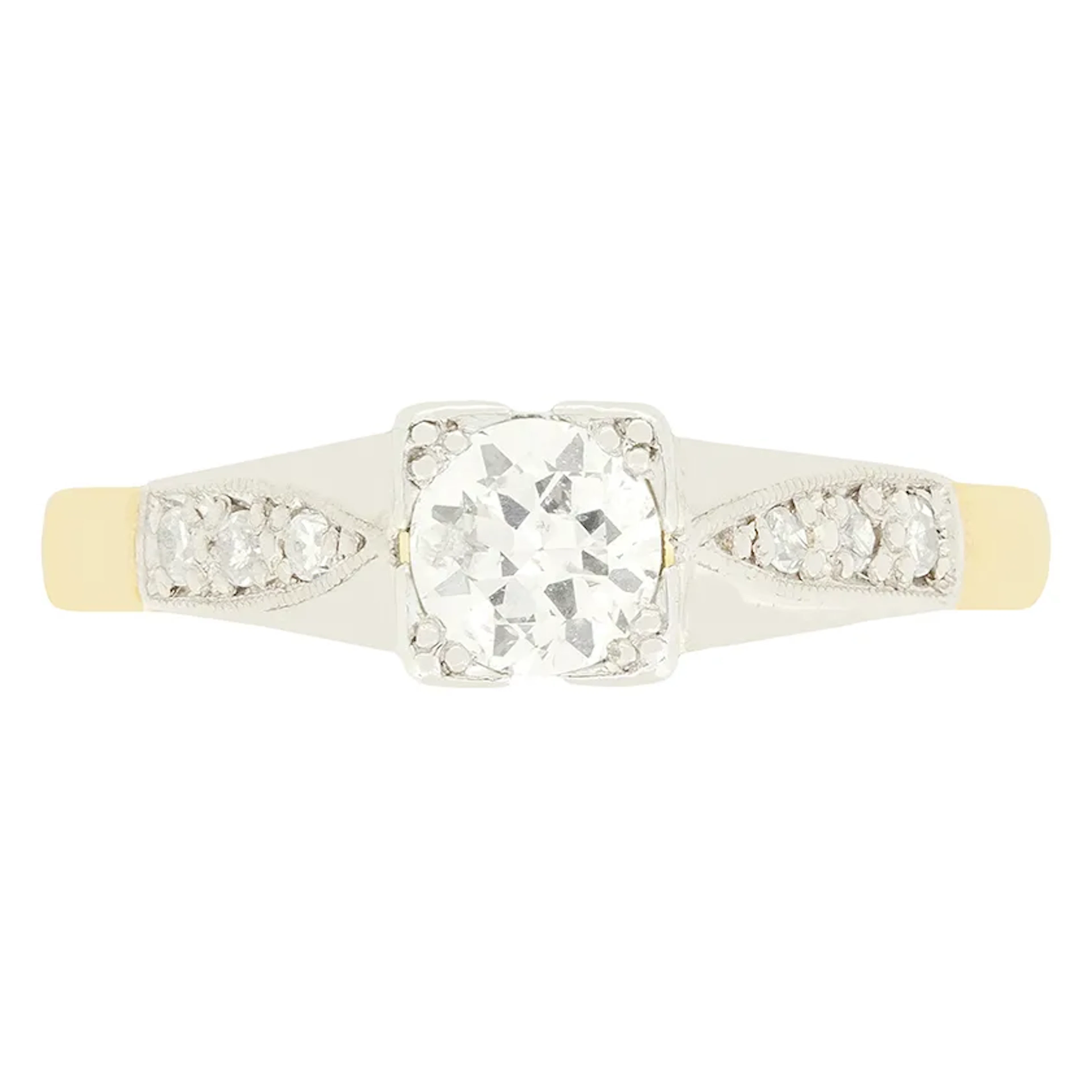 Art Deco 0.40ct Diamond Solitaire Ring, c.1930s