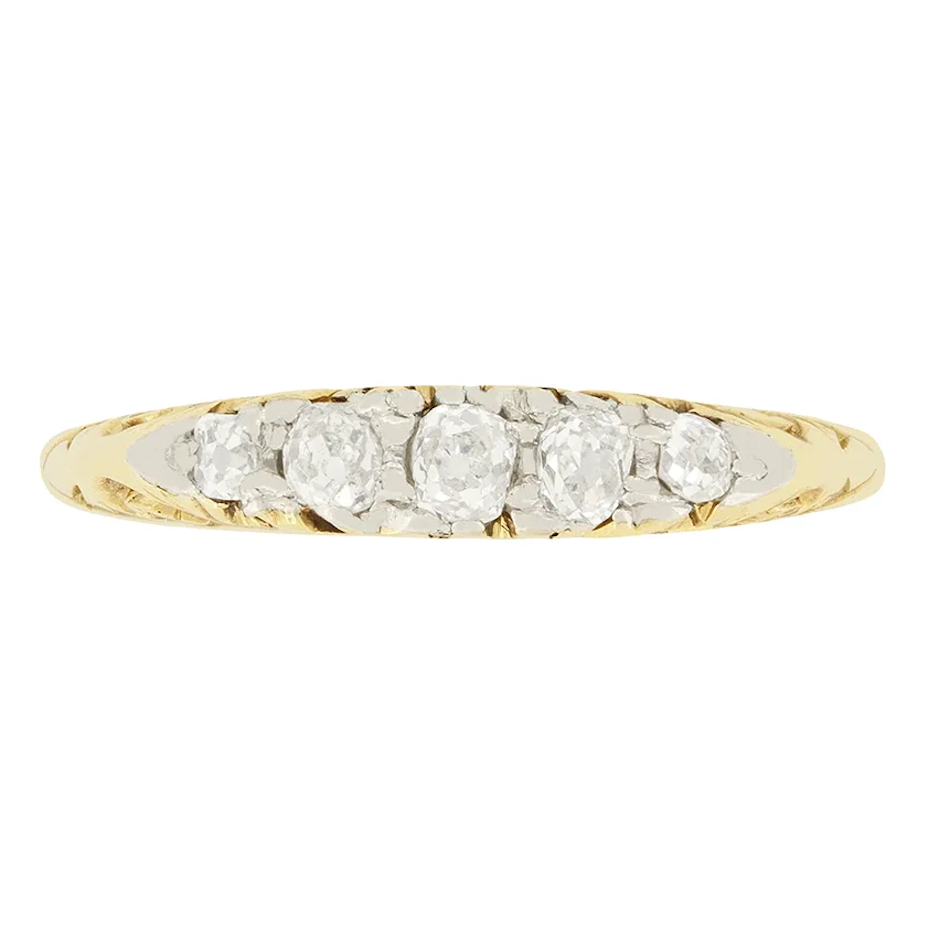 Victorian 0.30ct Diamond Five Stone Ring, c.1880s