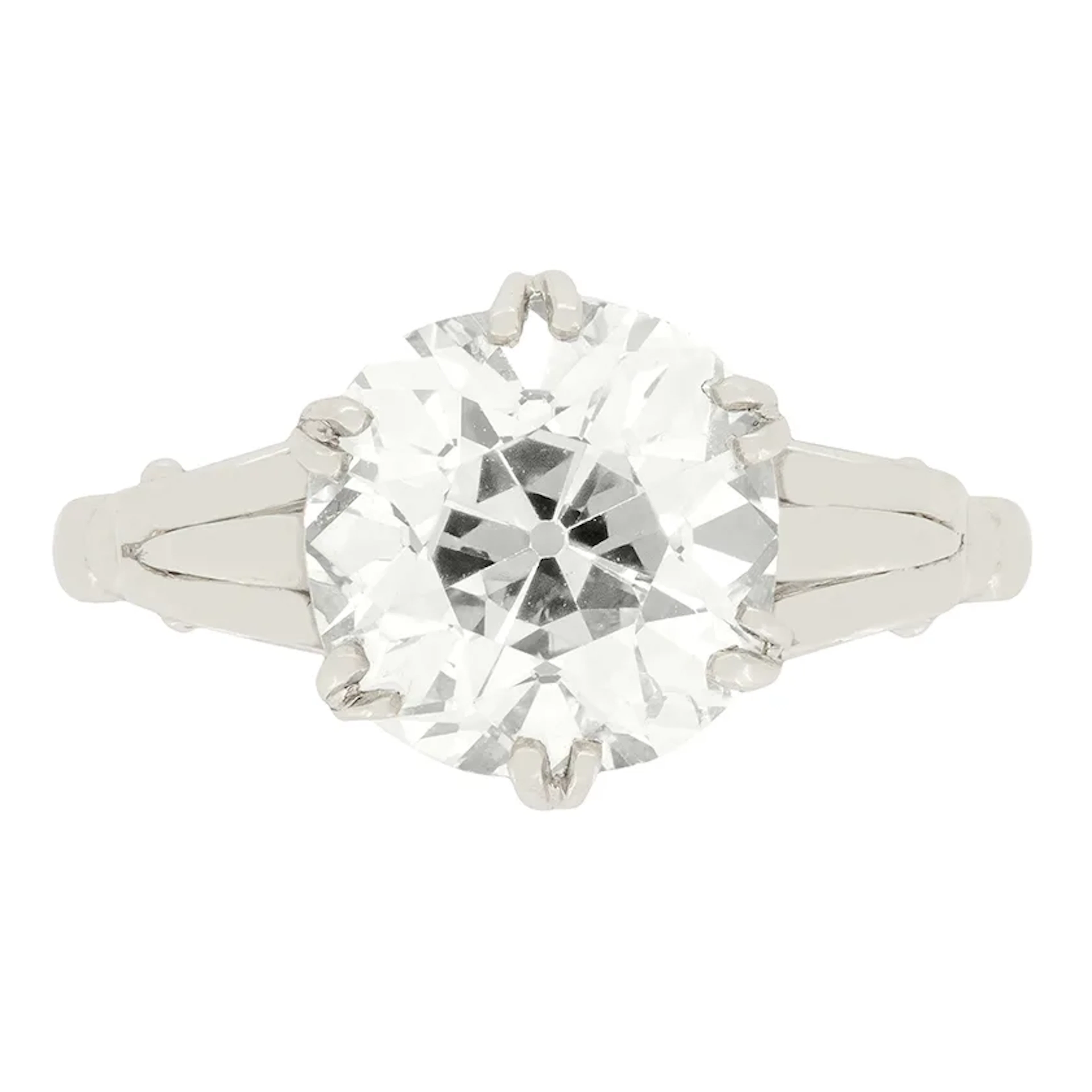 Art Deco 3.10ct Diamond Solitaire Ring, c.1920s