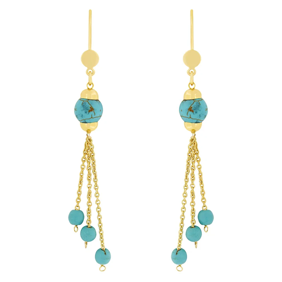 Vintage Turquoise Earrings, c.1970s