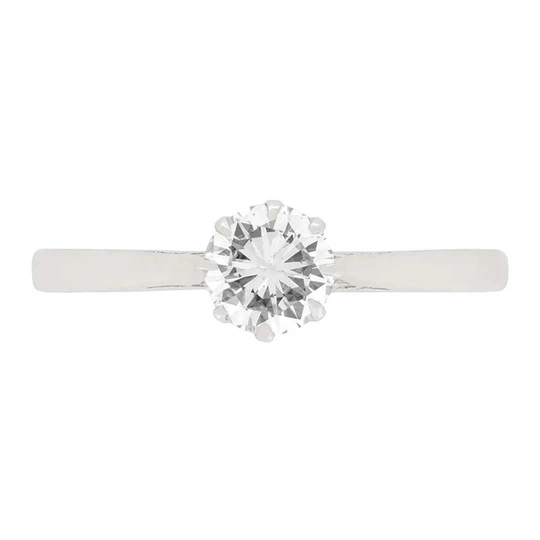 Vintage 0.62ct Diamond Solitaire Engagement Ring, c.1950s