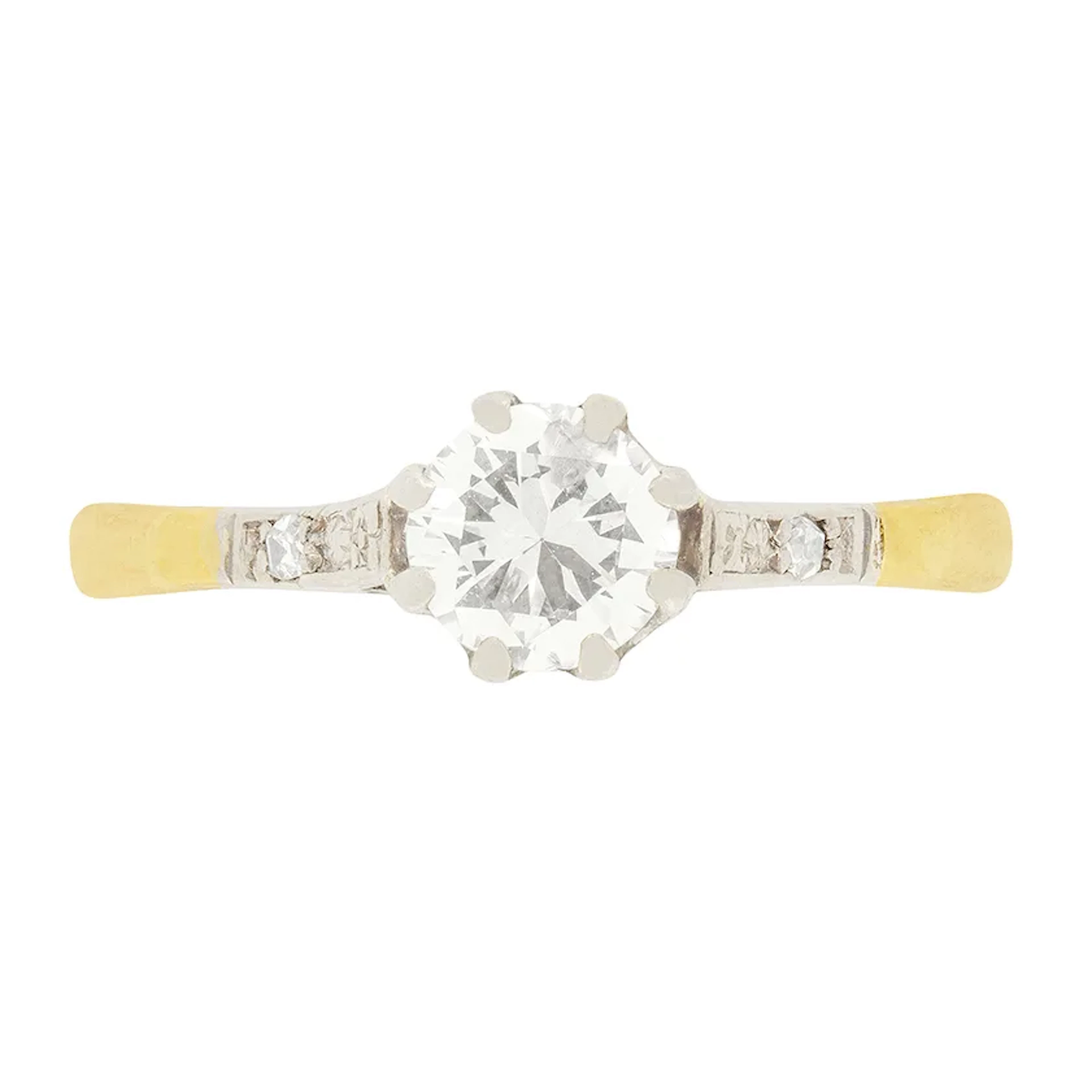 Art Deco 0.63ct Diamond Solitaire Ring, c.1930s