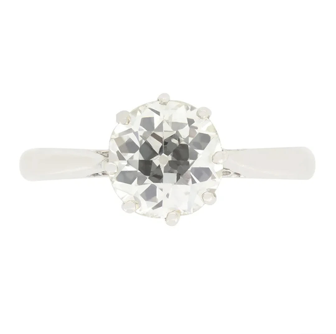 Art Deco 1.07ct Diamond Solitaire Ring, c.1920s