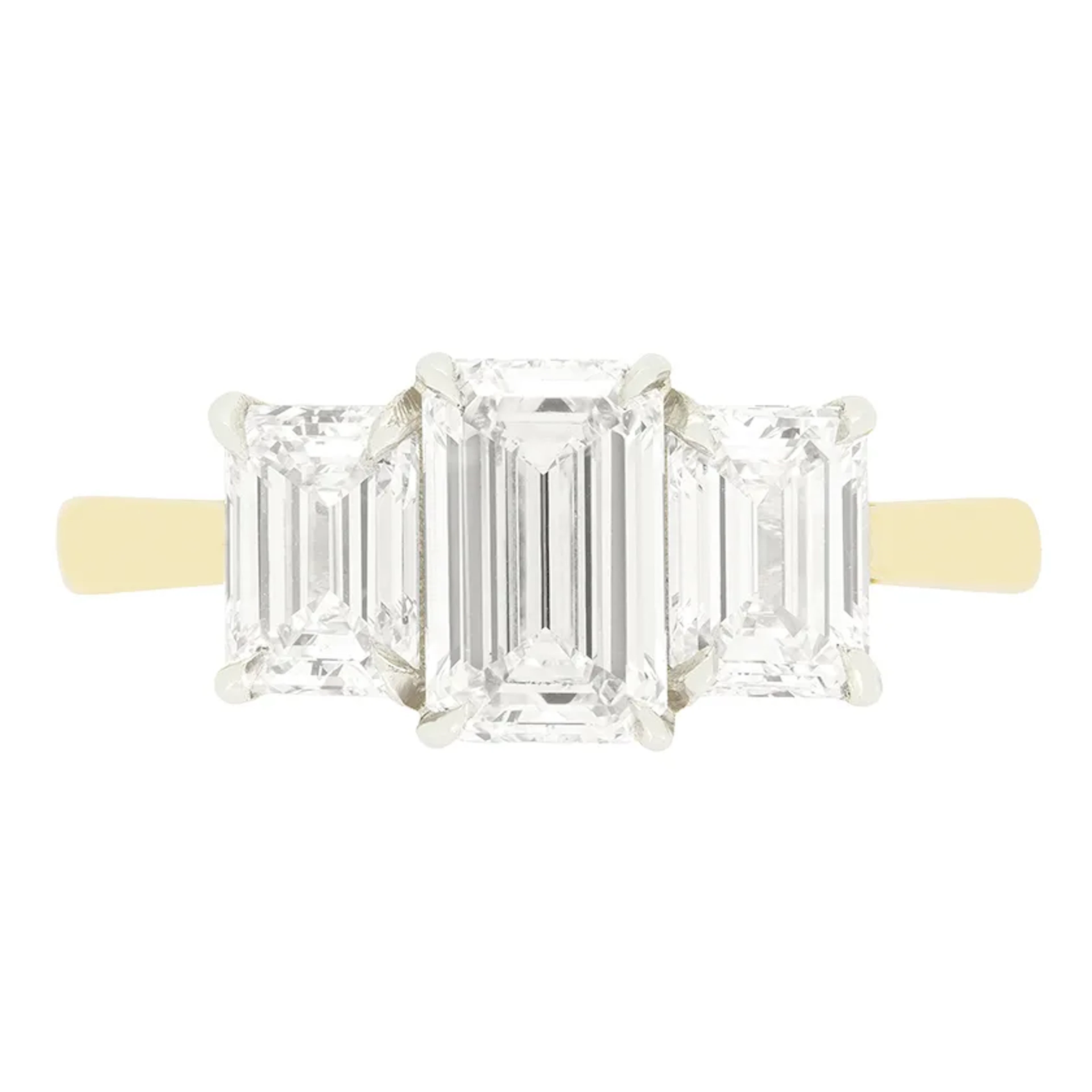 Contemporary 2.06ct Diamond Three Stone Ring