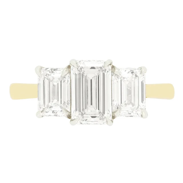 Contemporary 2.06ct Diamond Three Stone Ring
