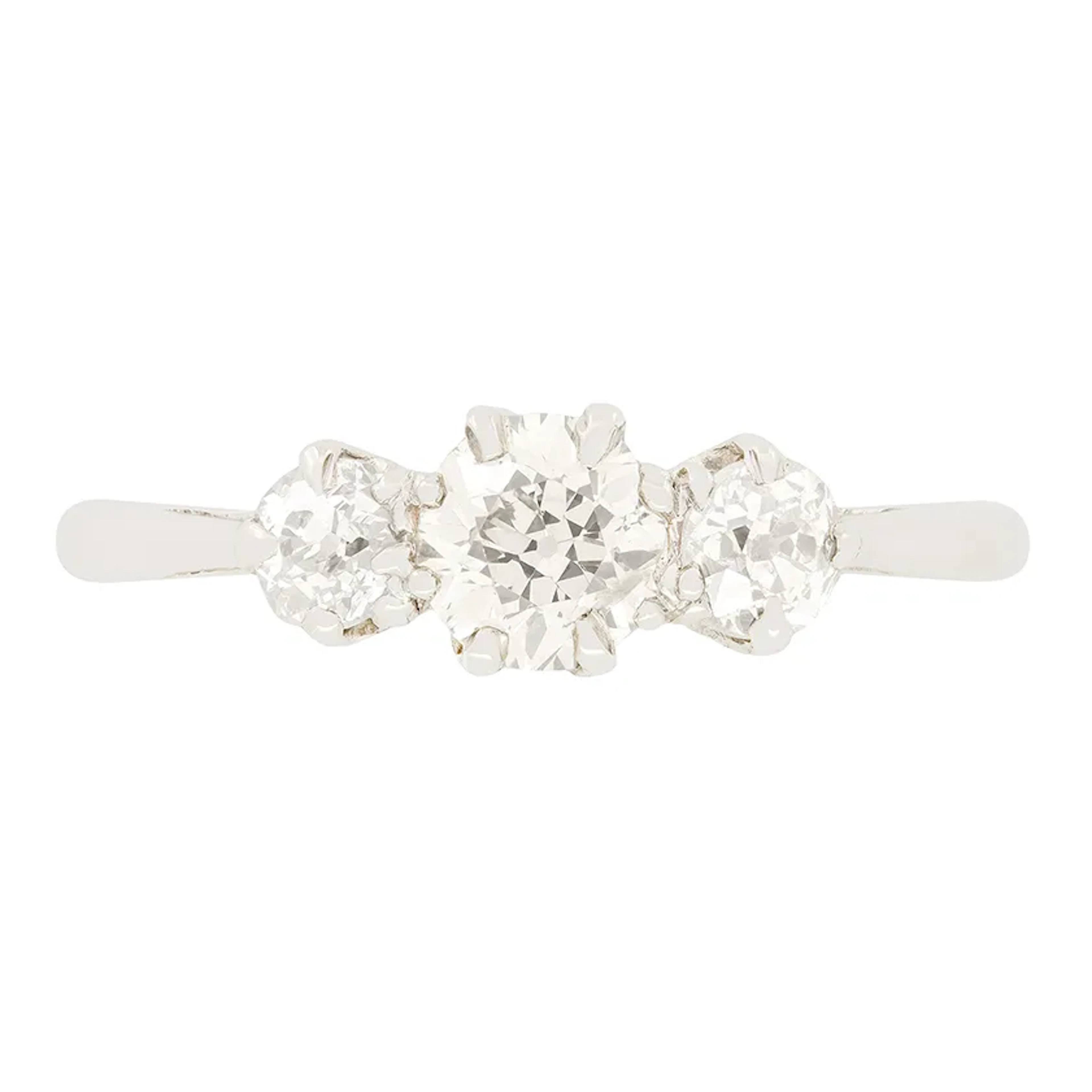Art Deco 1.00ct Diamond Trilogy Ring, c.1920s