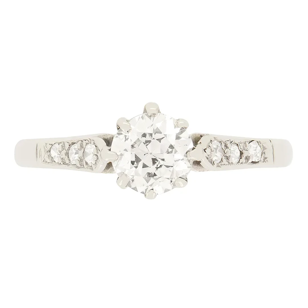 Art Deco 0.50ct Diamond Solitaire Ring, c.1920s