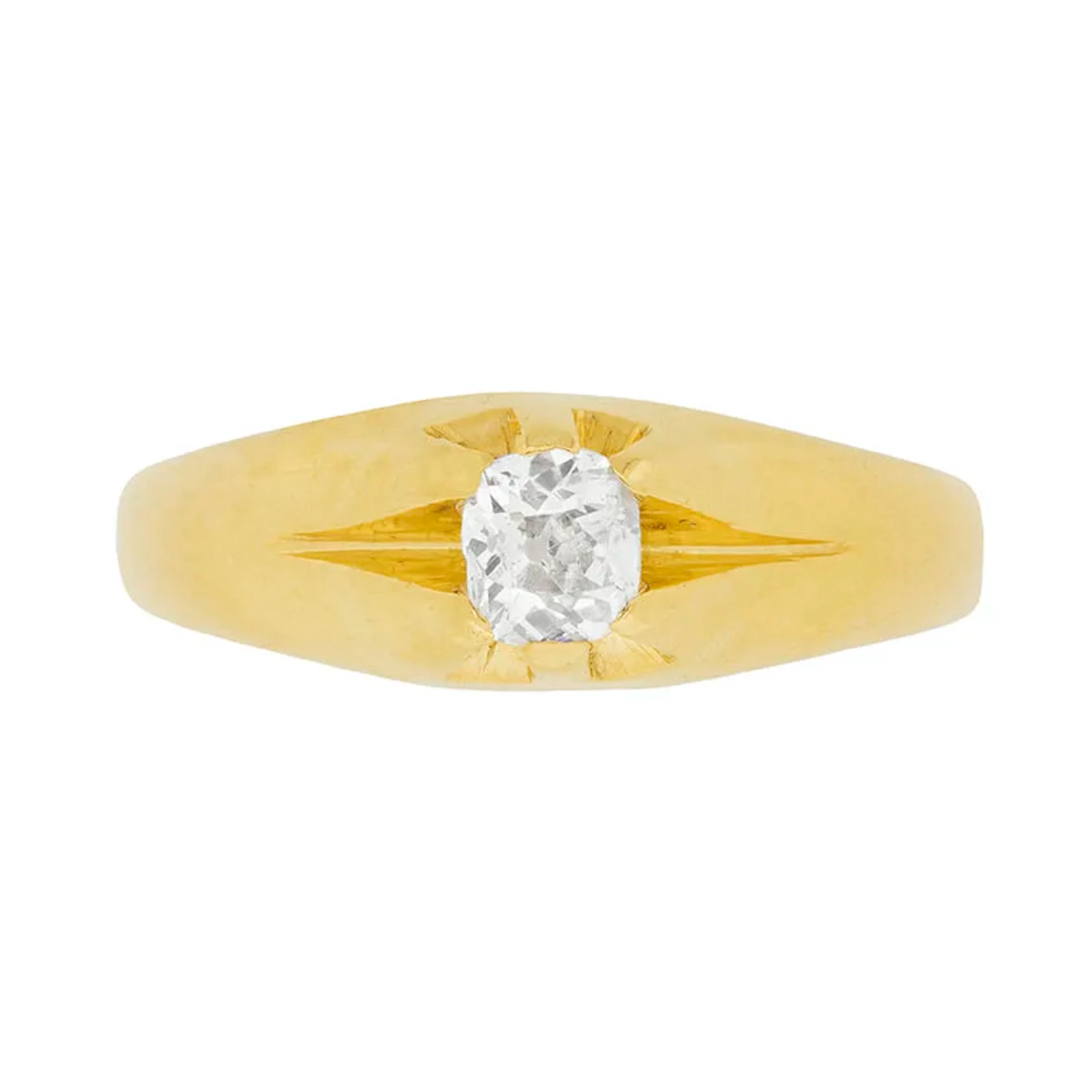 Late Victorian Diamond Solitaire Ring, c.1900s