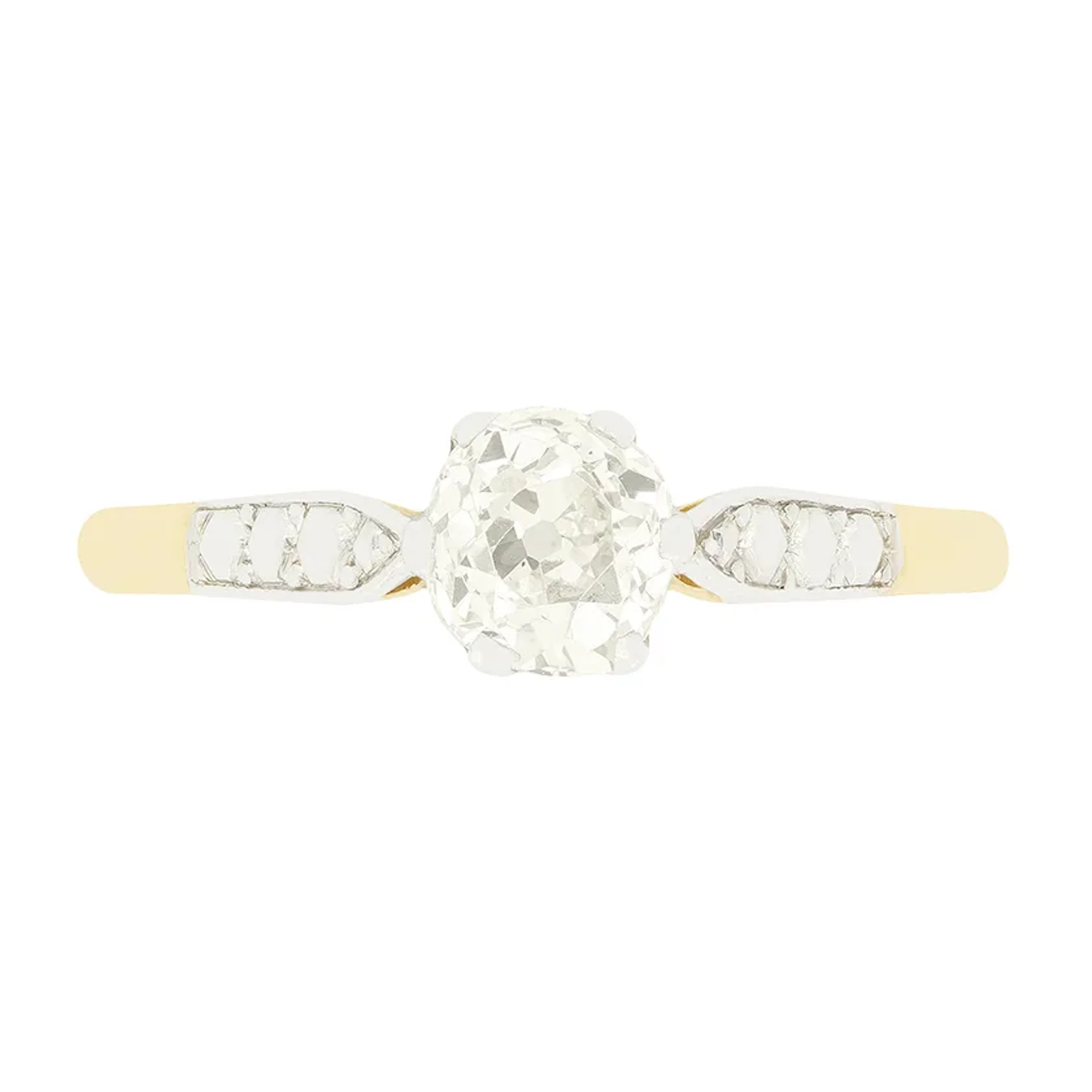 Edwardian 0.65ct Diamond Solitaire Ring, c.1910s