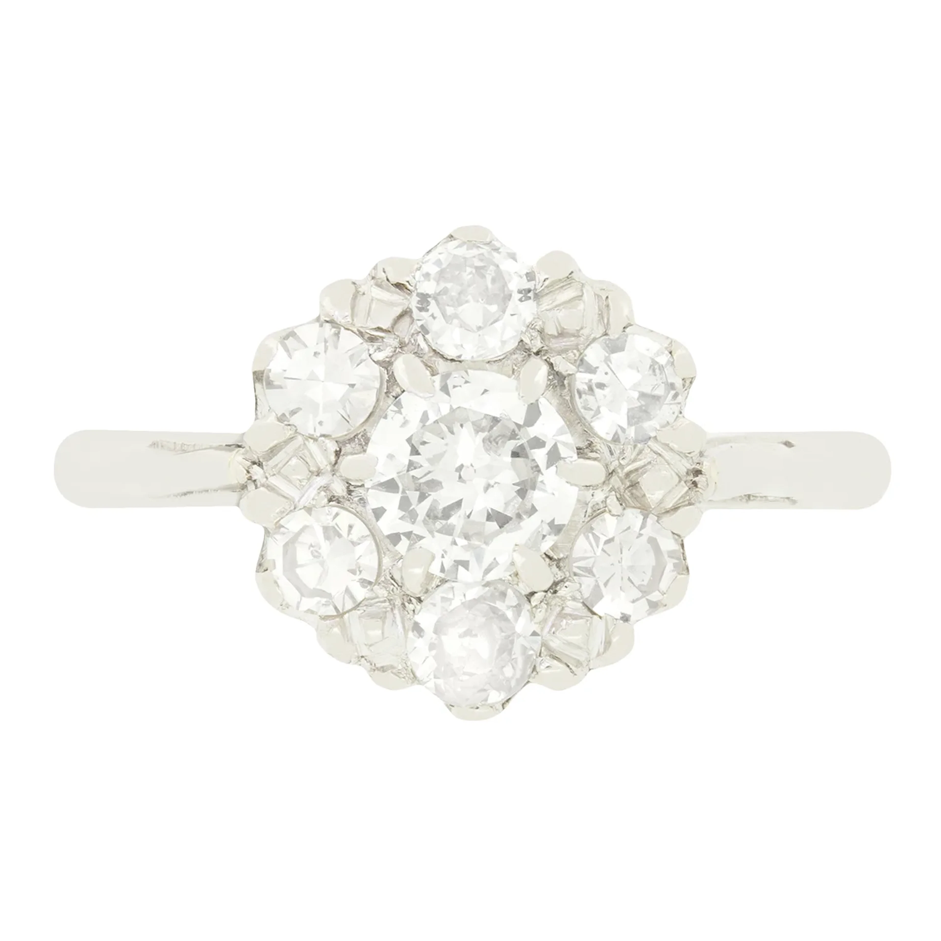 Art Deco 0.77ct Diamond Cluster Ring, c.1920s