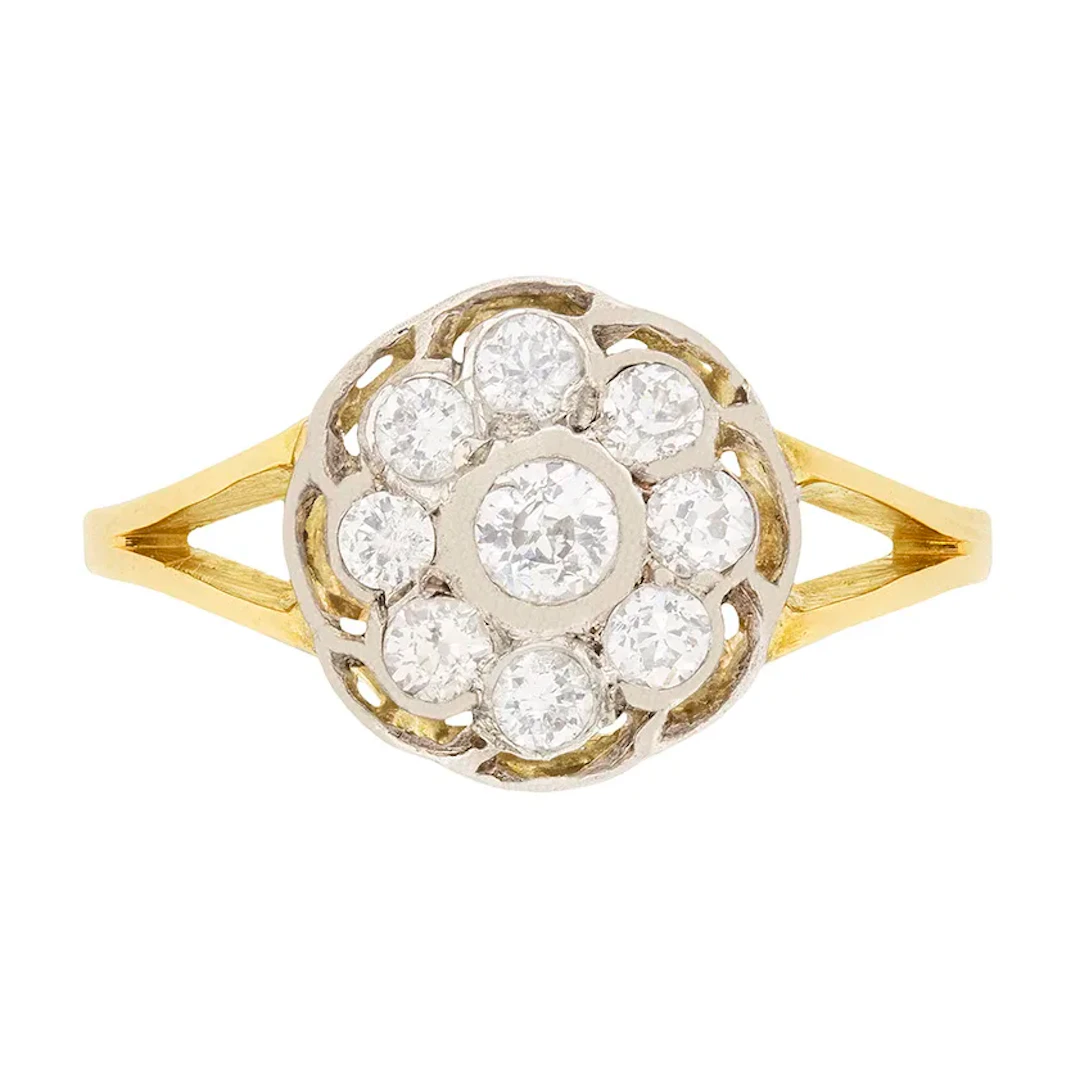 Edwardian 0.50ct Diamond Cluster Ring, c.1910s
