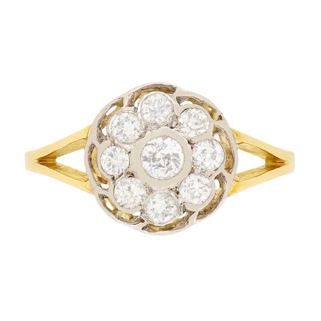 Edwardian 0.50ct Diamond Cluster Ring, c.1910s