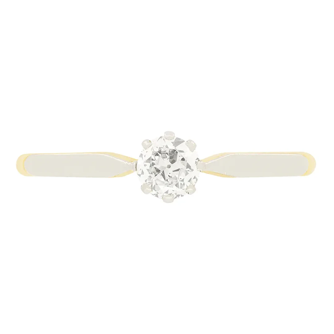 Edwardian 0.30ct Diamond Solitaire Ring, c.1910s