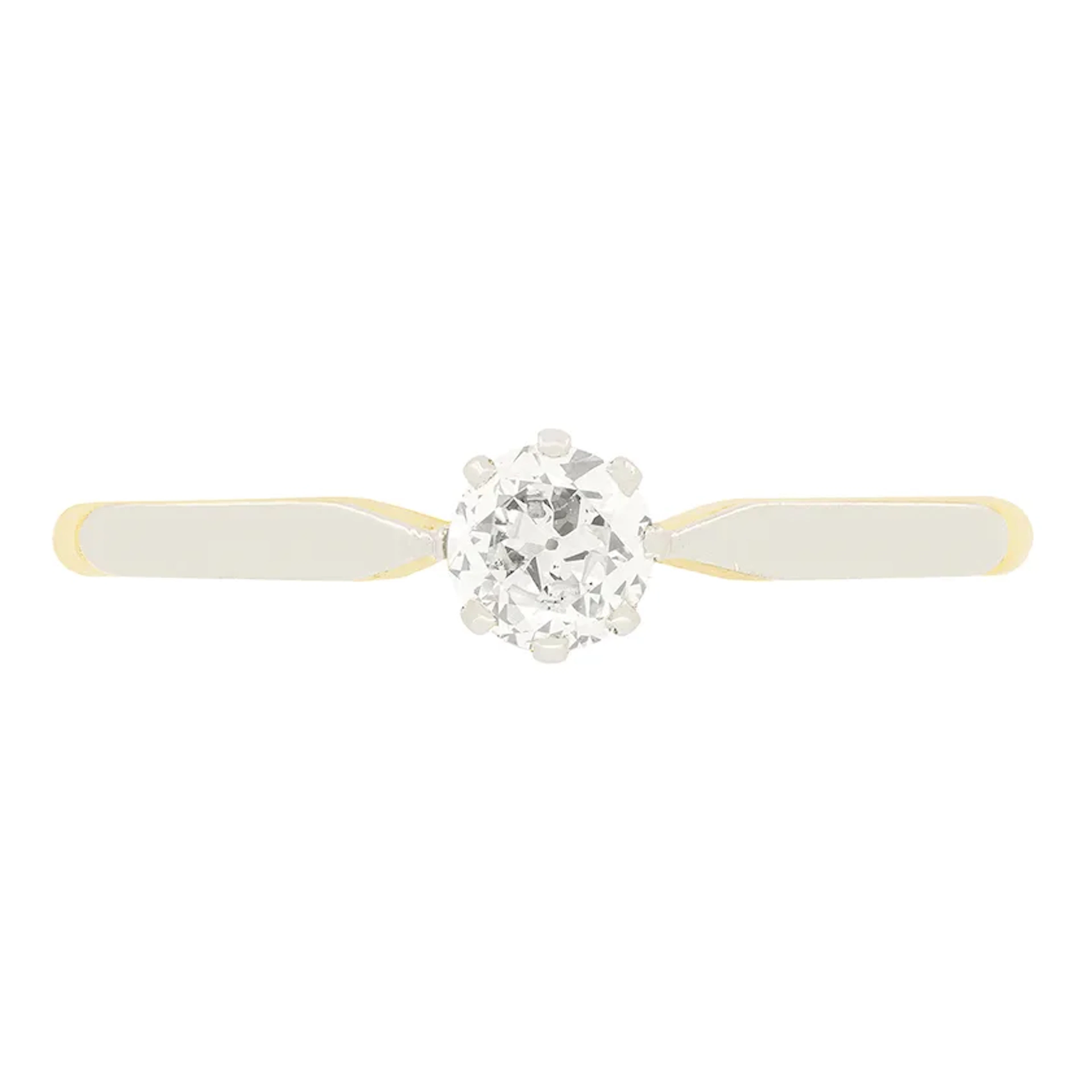 Edwardian 0.30ct Diamond Solitaire Ring, c.1910s