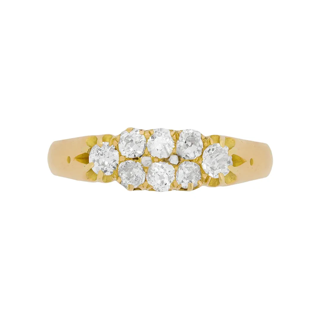 Victorian 1.00ct Diamond Cluster Ring, c.1880s