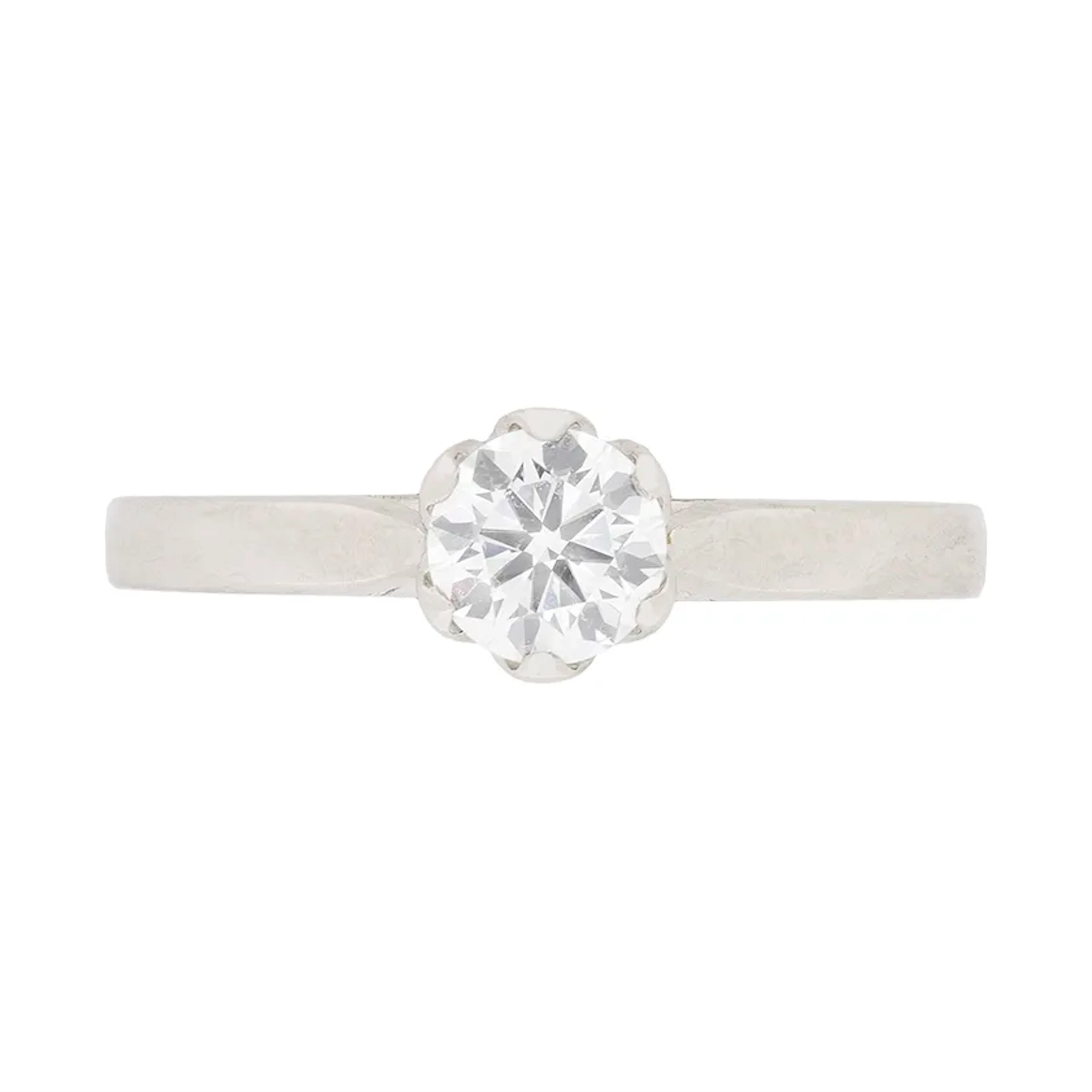 Contemporary 0.60ct Diamond Solitaire Engagement Ring