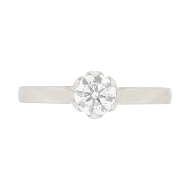 Contemporary 0.60ct Diamond Solitaire Engagement Ring