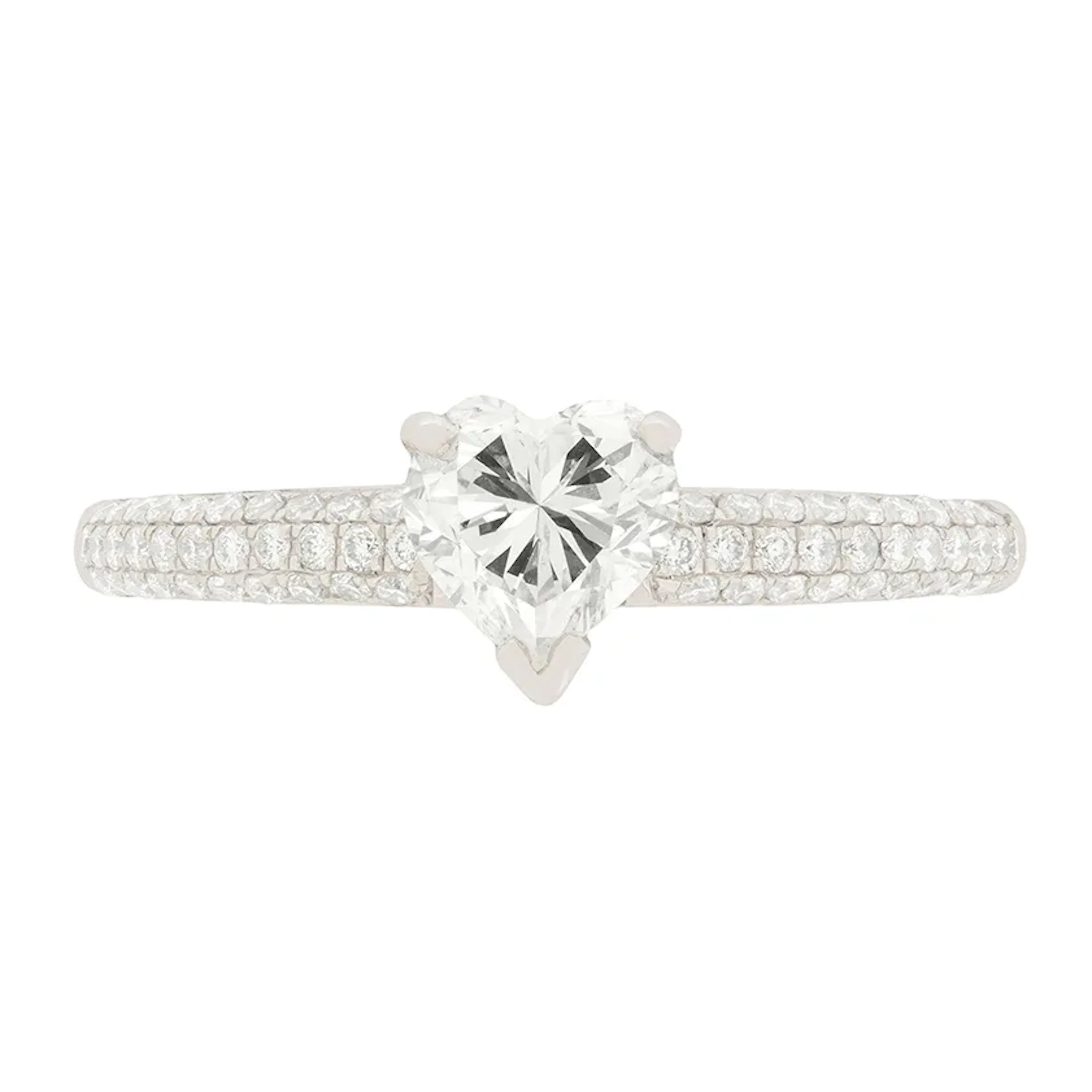 Contemporary 0.75ct Heart-Shaped Diamond Solitaire Engagement Ring