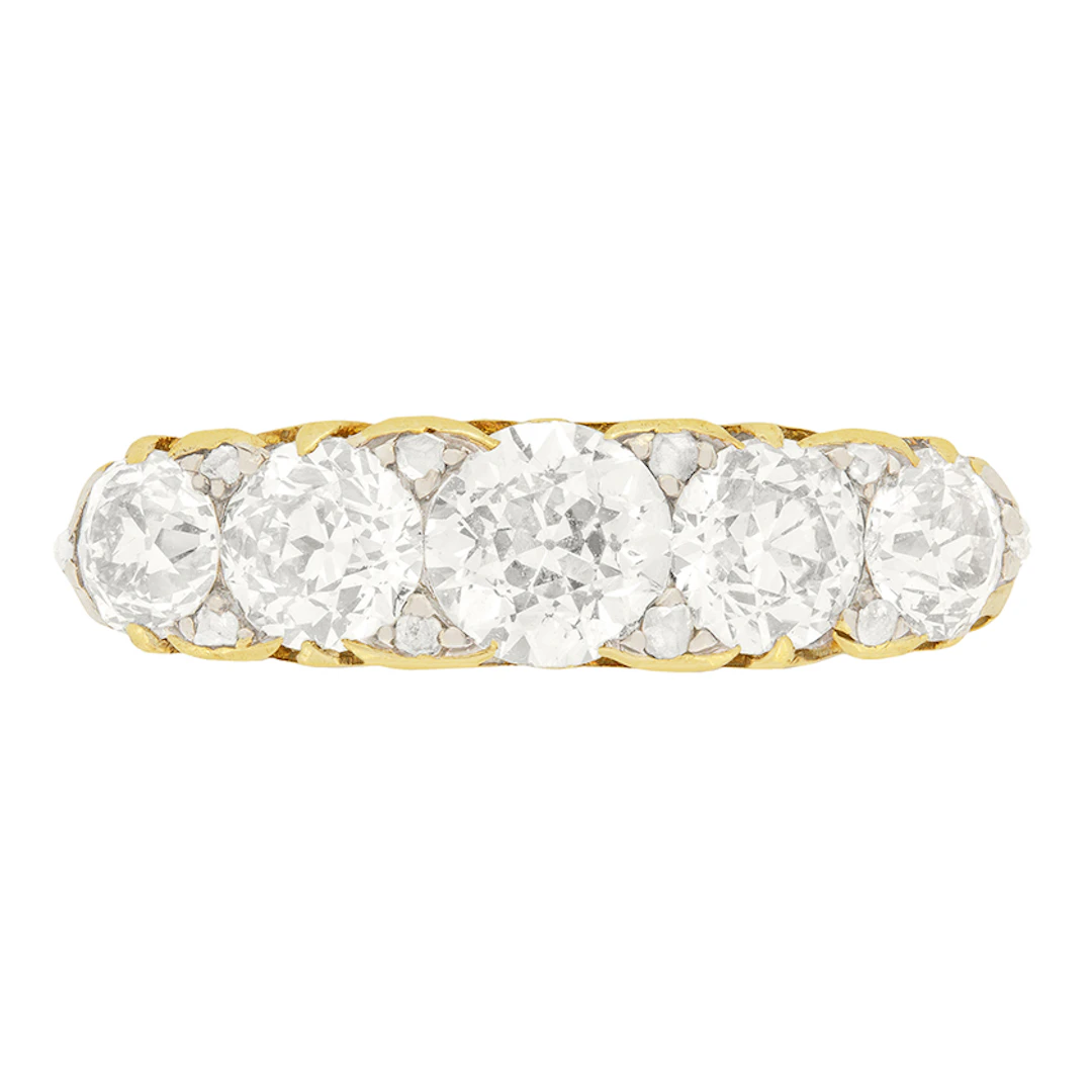 Victorian 2.40ct Five Stone Ring, c.1880s