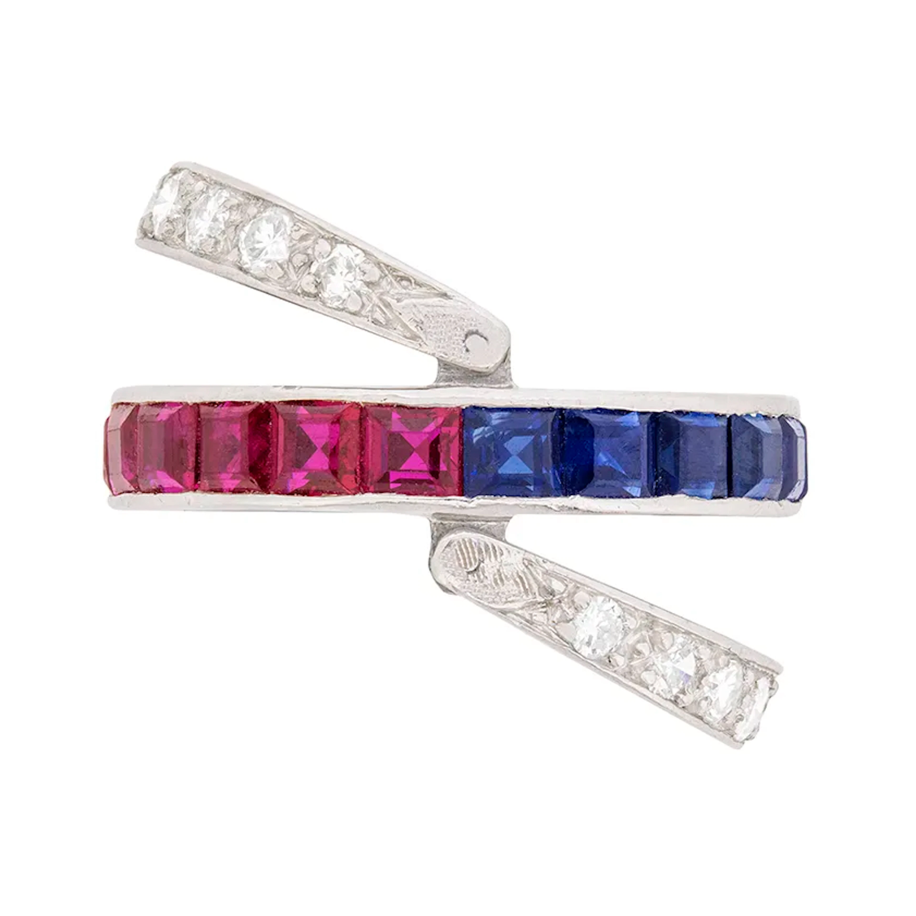 Day and Night Ring with Rubies, Sapphires and Diamonds, c.1930s