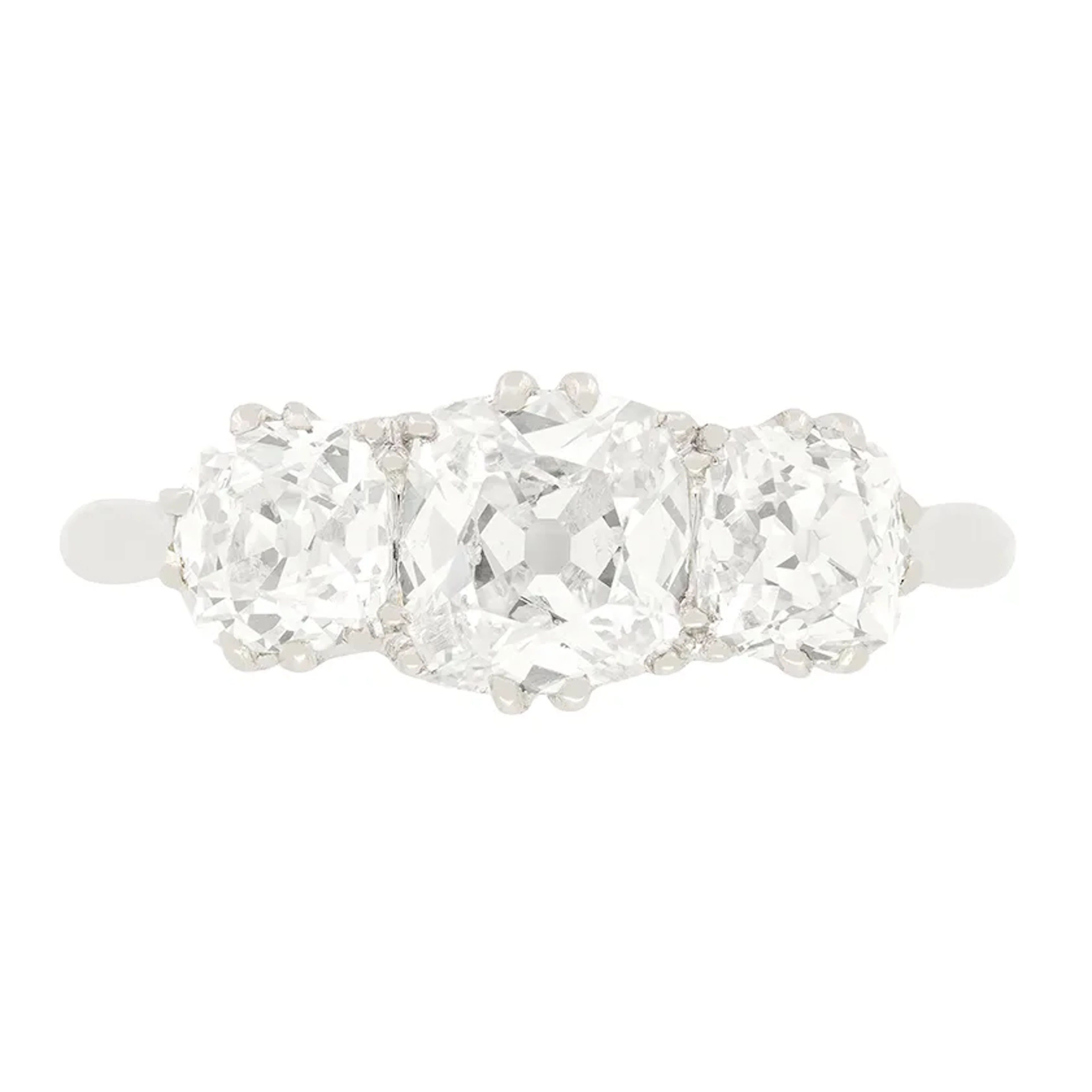 Art Deco 2.20ct Diamond Trilogy Ring, c.1920s