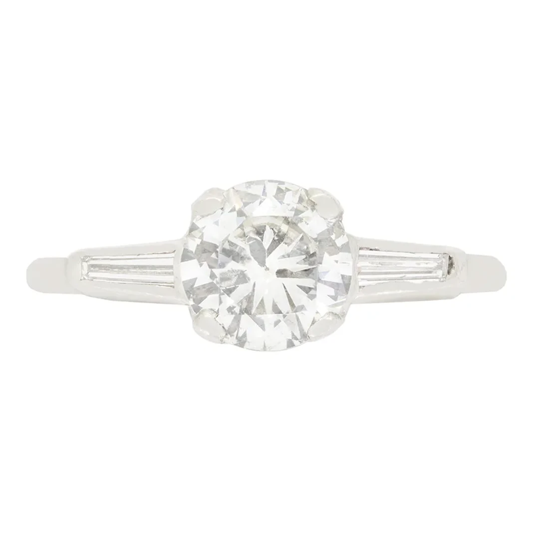 Late Deco 0.85ct Diamond Solitaire Ring, c.1930s