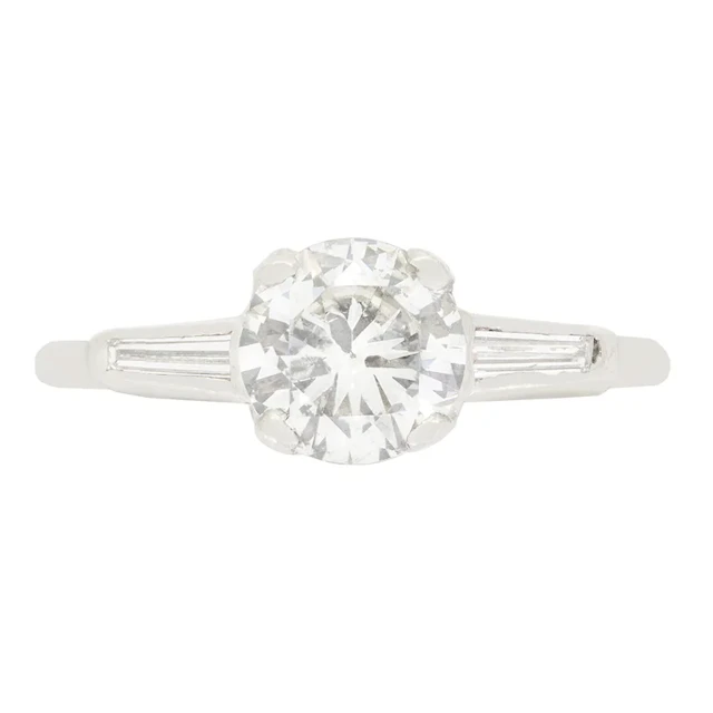 Late Deco 0.85ct Diamond Solitaire Ring, c.1930s