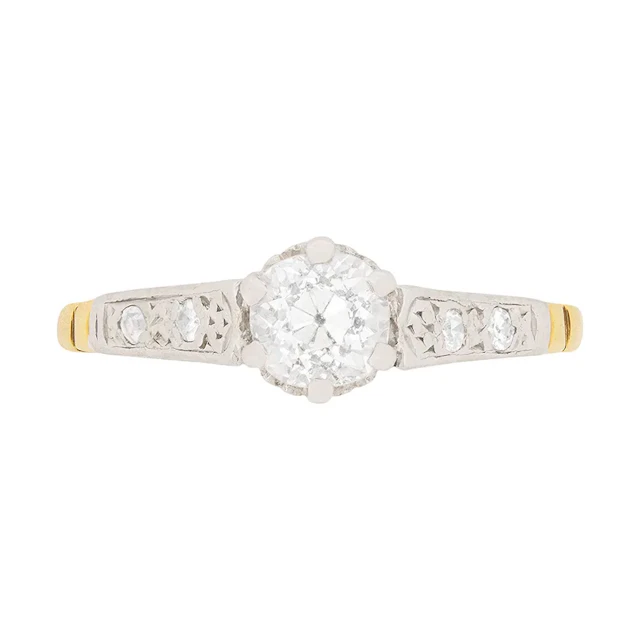 Edwardian Diamond Solitaire Engagement Ring, c.1910