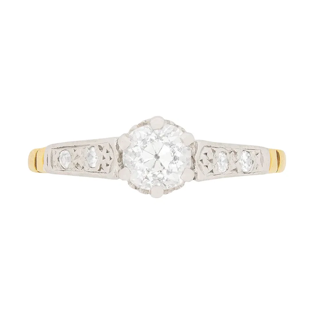 Edwardian Diamond Solitaire Engagement Ring, c.1910