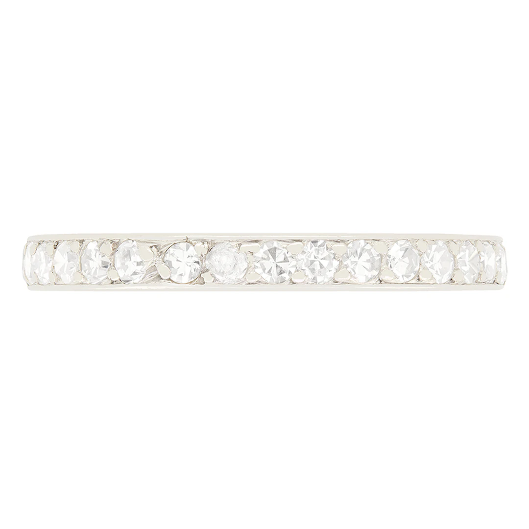 Art Deco 0.96ct Diamond Full Eternity Ring, c.1920s