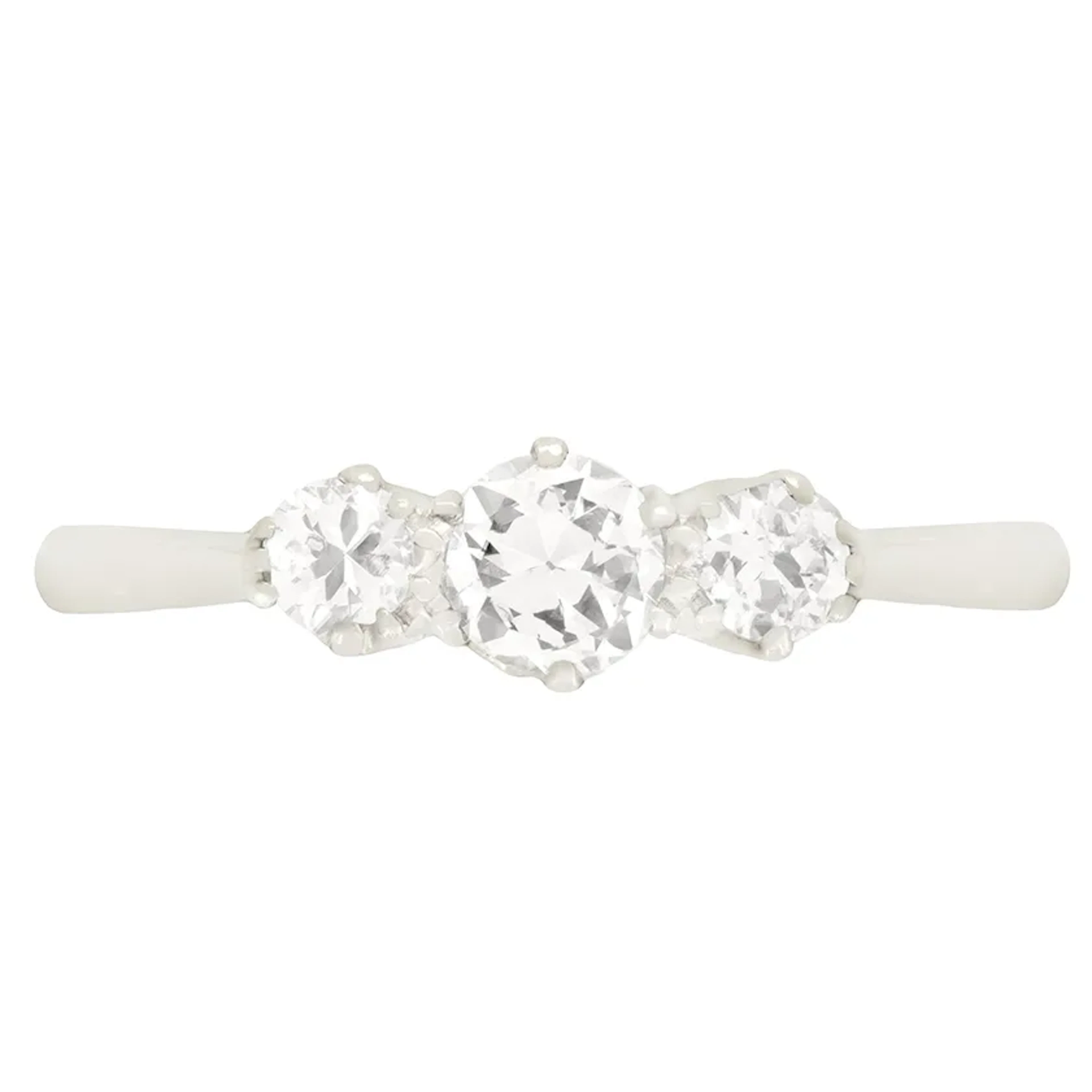 Art Deco 0.65ct Diamond Three Stone Ring, c.1920s