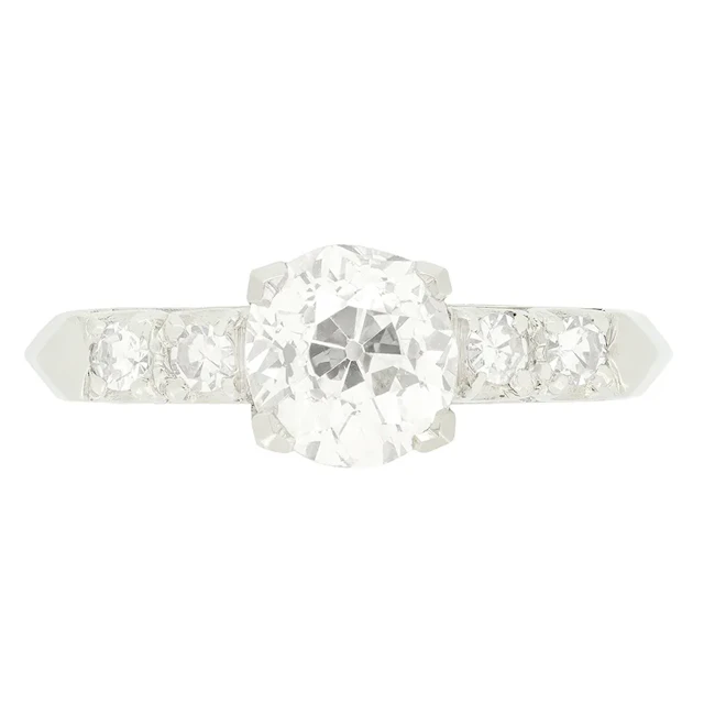 Art Deco 1.00ct Diamond Solitaire Ring, c.1920s