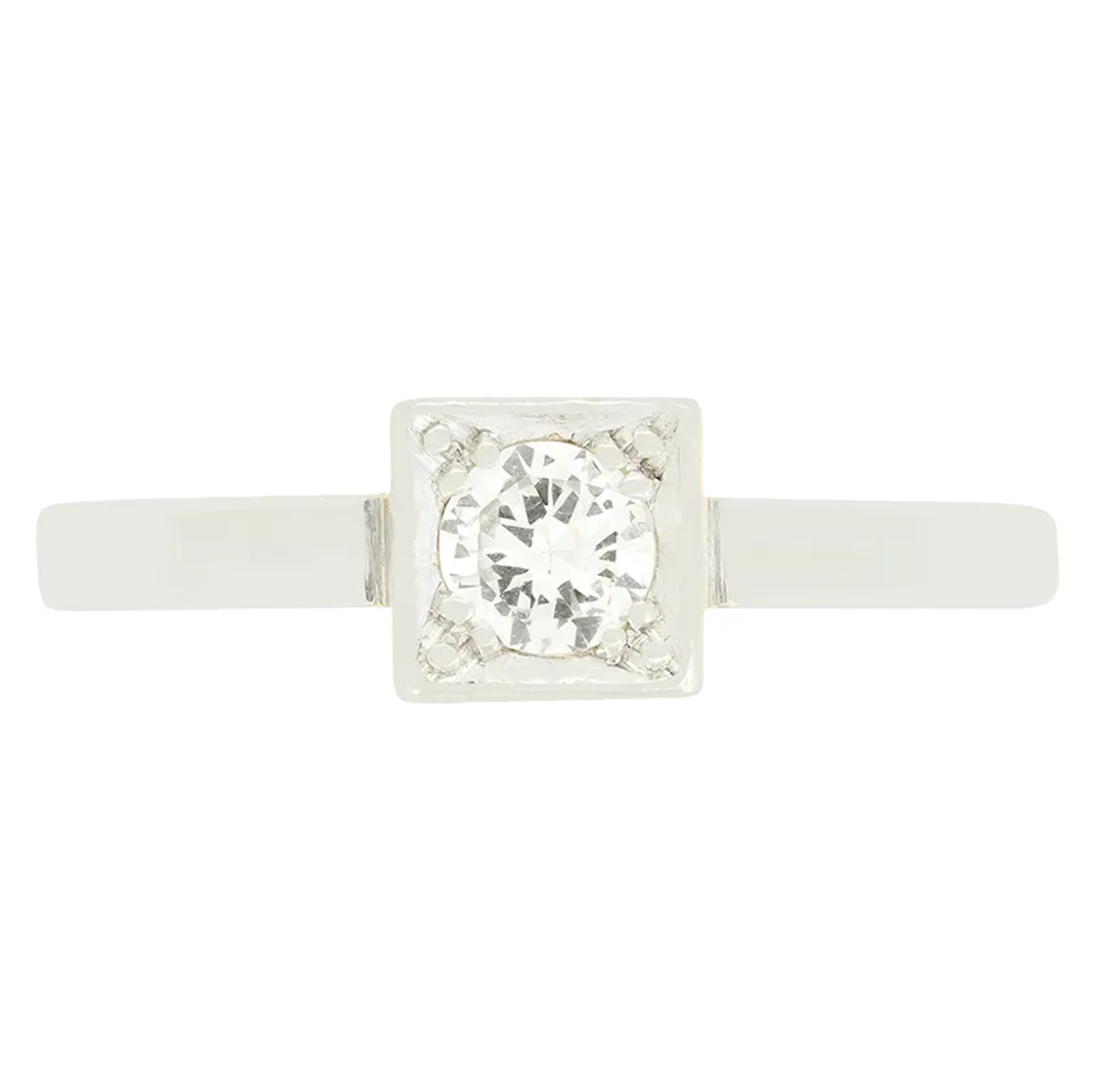 Late Deco 0.25ct Diamond Solitaire Ring, c.1930s
