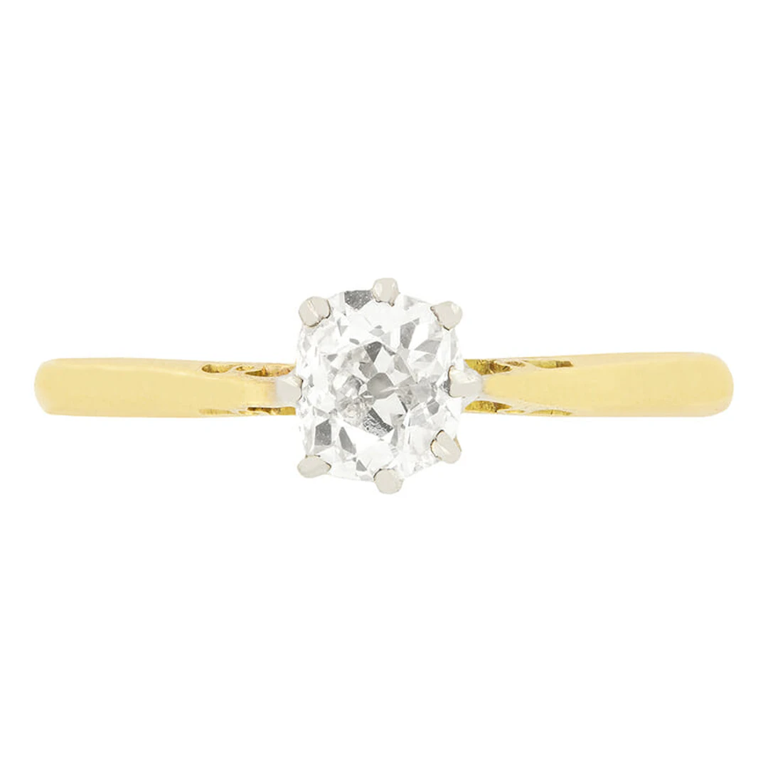 Edwardian 0.70ct Diamond Solitaire Ring, c.1910s