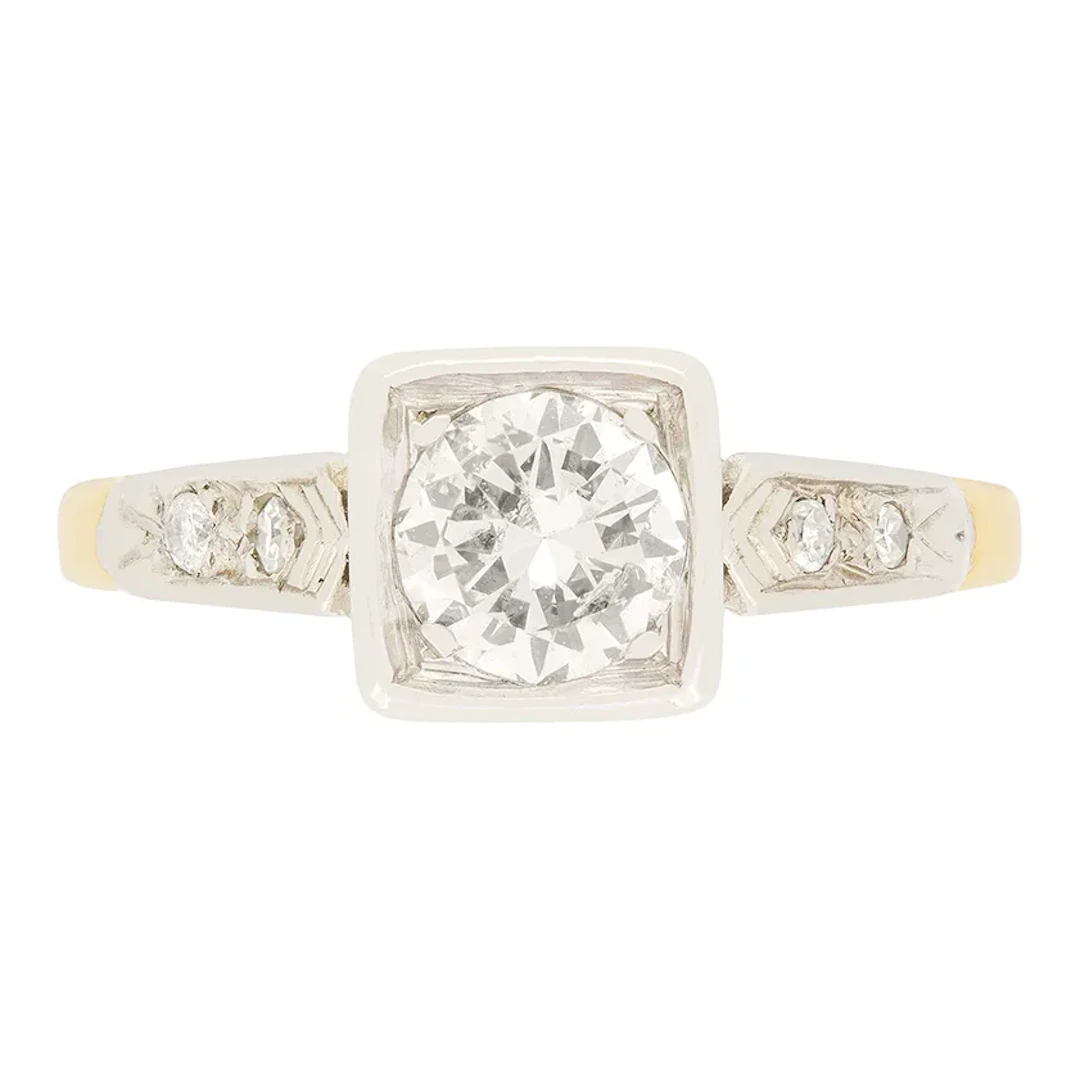 Vintage 0.62ct Diamond Solitaire ring, c.1950s