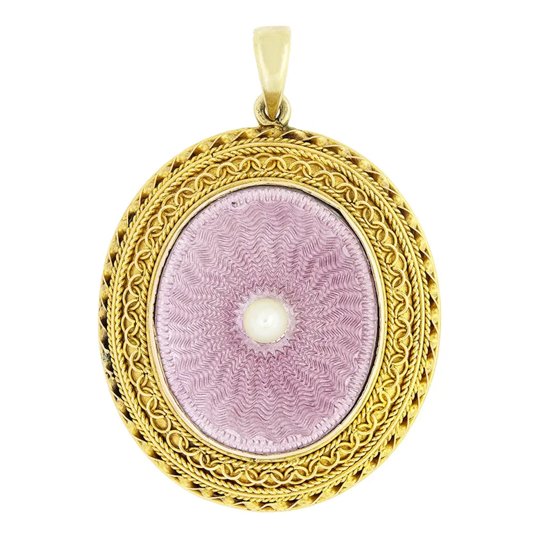 Victorian Enamel Pendant, c.1880s