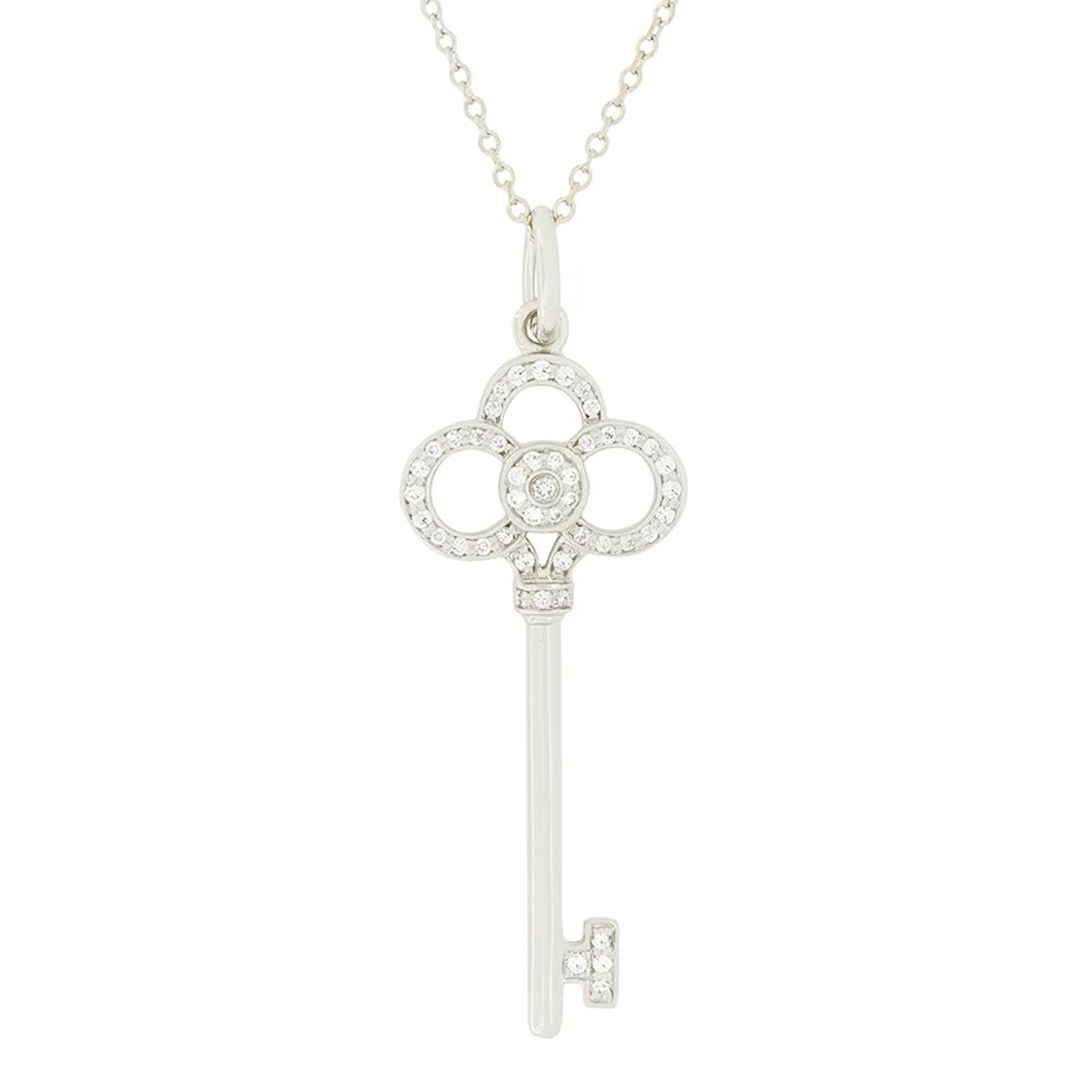 Tiffany & Co. 0.11ct Diamond Crown Key Pendant