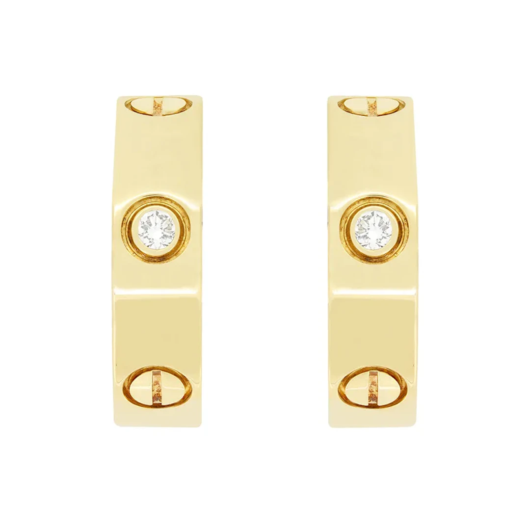 Cartier 0.15ct Diamond LOVE earrings