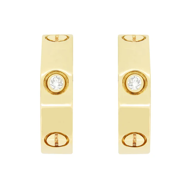 Cartier 0.15ct Diamond LOVE earrings